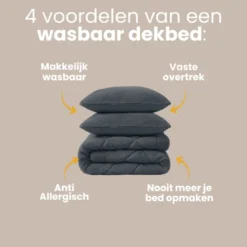 Lazy Dekbed Zonder Overtrek - Teddy Fur - Antraciet