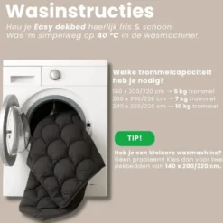 Lazy Dekbed Zonder Overtrek - Taupe