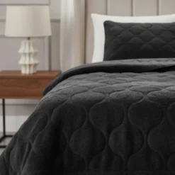 Lazy Dekbed Zonder Overtrek - Teddy - Zwart