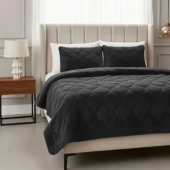 Lazy Dekbed Zonder Overtrek - Teddy - Zwart