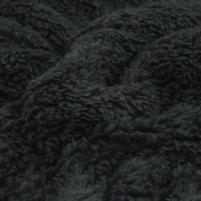 Lazy Dekbed Zonder Overtrek - Teddy - Zwart