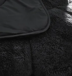 Lazy Dekbed Zonder Overtrek - Teddy - Zwart