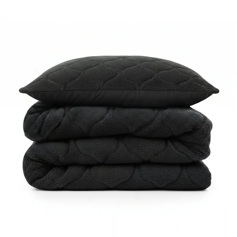 Lazy Dekbed Zonder Overtrek - Teddy - Zwart