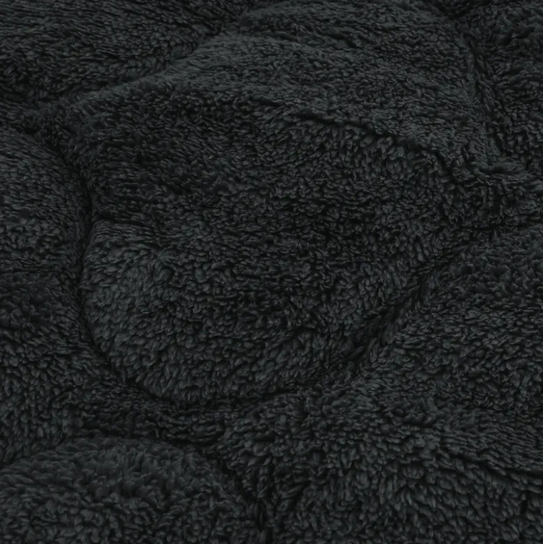 Lazy Dekbed Zonder Overtrek - Teddy - Zwart