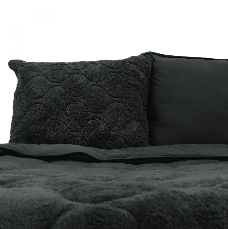 Lazy Dekbed Zonder Overtrek - Teddy - Zwart