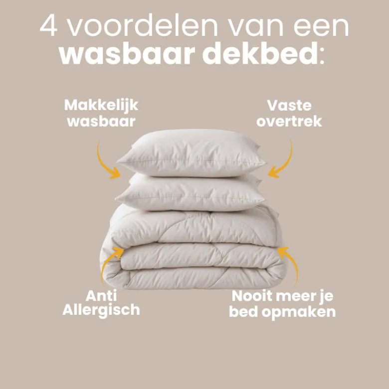 Lazy Dekbed Zonder Overtrek - Uni - Off White