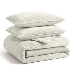 Lazy Dekbed Zonder Overtrek - Velvet - Beige/Off White