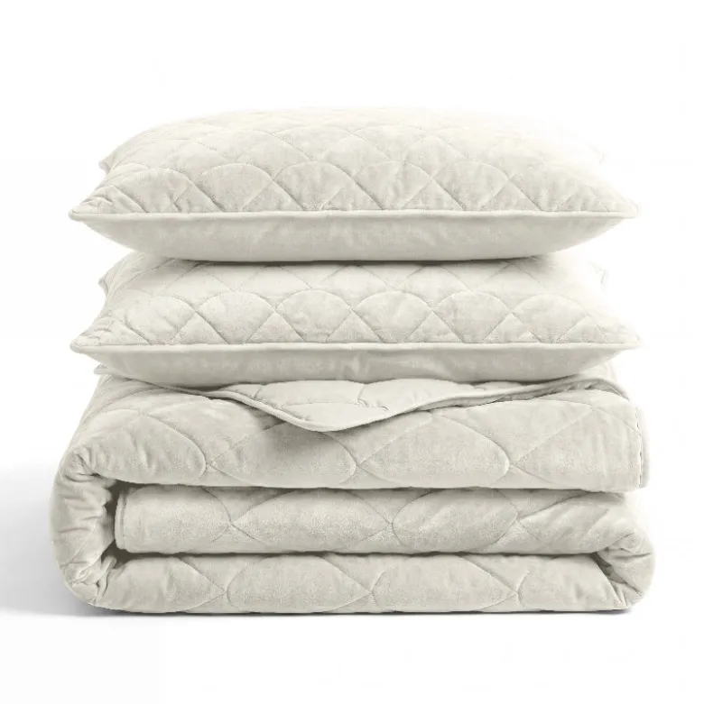 Lazy Dekbed Zonder Overtrek - Velvet - Beige/Off White