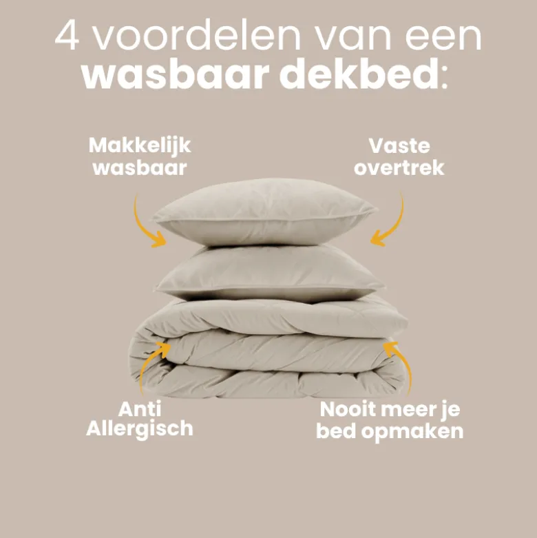 Lazy Dekbed Zonder Overtrek - Velvet - Taupe/Grijs