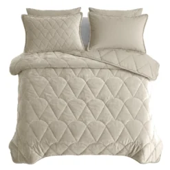 Lazy Dekbed Zonder Overtrek - Velvet - Taupe/Grijs