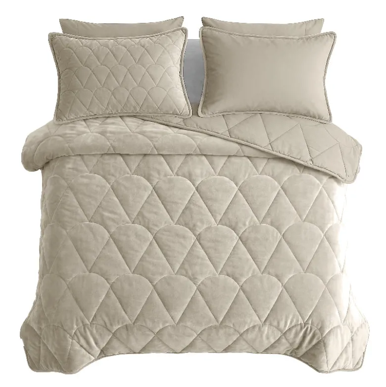 Lazy Dekbed Zonder Overtrek - Velvet - Taupe/Grijs