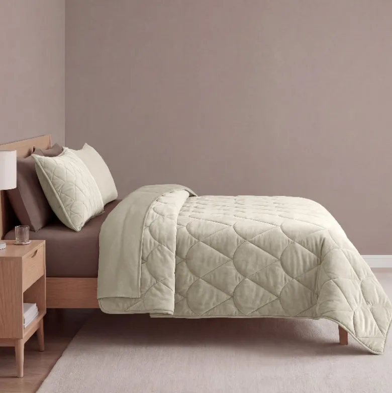 Lazy Dekbed Zonder Overtrek - Velvet - Taupe/Grijs