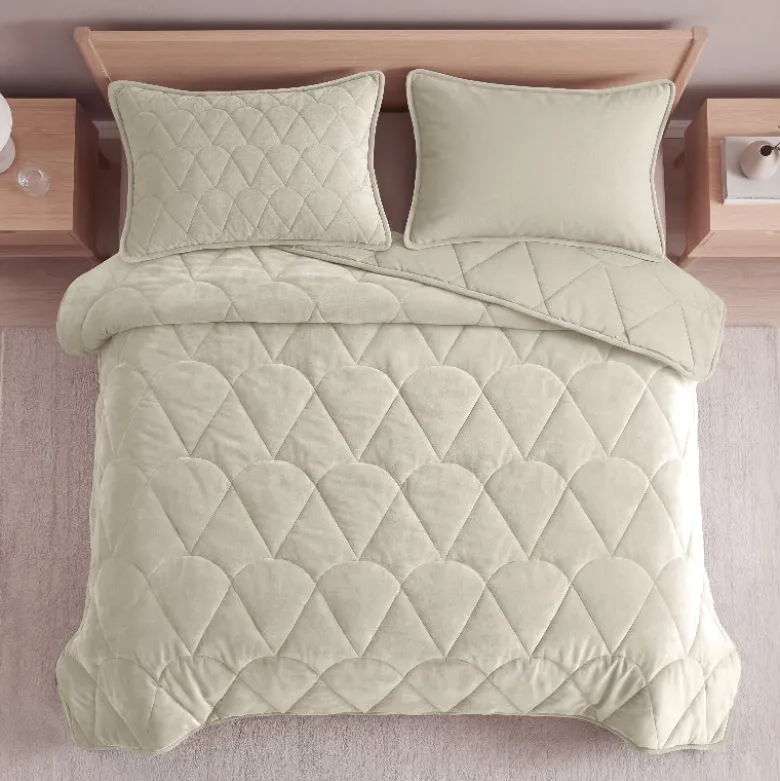 Lazy Dekbed Zonder Overtrek - Velvet - Taupe/Grijs