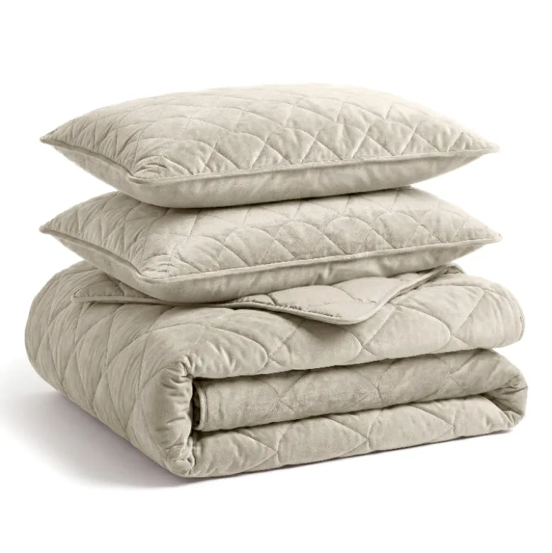 Lazy Dekbed Zonder Overtrek - Velvet - Taupe/Grijs