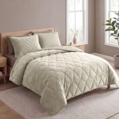 Lazy Dekbed Zonder Overtrek - Velvet - Taupe/Grijs