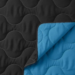 Lazy Dekbed Zonder Overtrek - Zwart/Blauw
