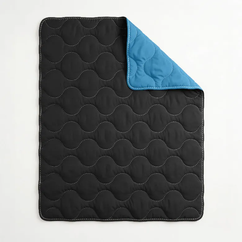 Lazy Dekbed Zonder Overtrek - Zwart/Blauw