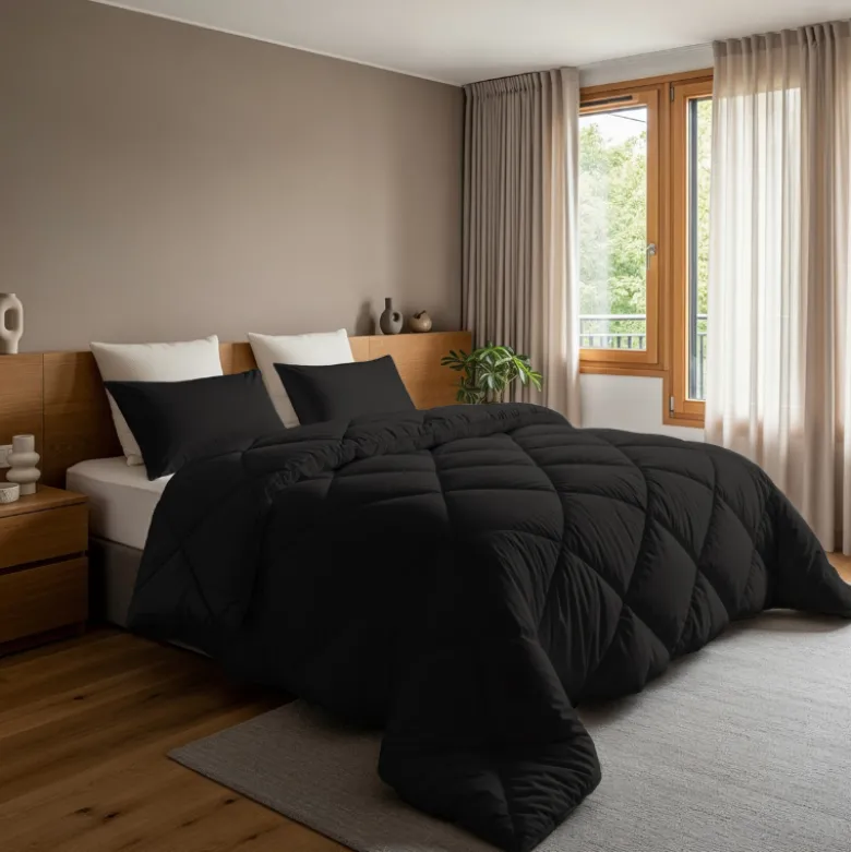 Lazy Dekbed Zonder Overtrek - Zwart
