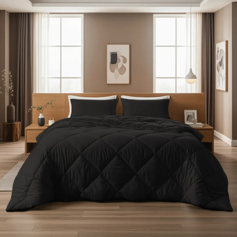 Lazy Dekbed Zonder Overtrek - Zwart