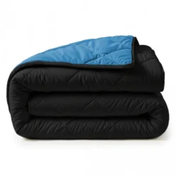 Lazy Dekbed Zonder Overtrek - Zwart/Blauw