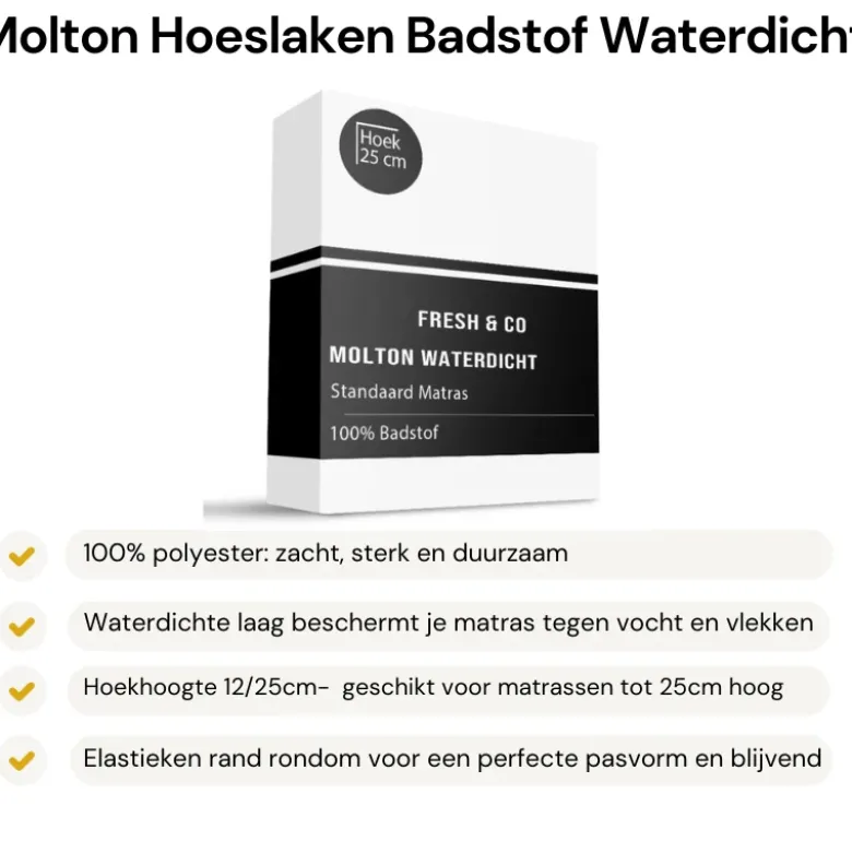 Molton Hoeslaken Badstof Waterdicht