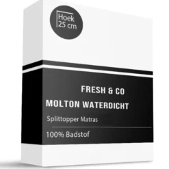 Molton Hoeslaken - Badstof Waterdicht - Splittopper