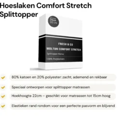 Molton Hoeslaken - Comfort Stretch - Splittopper