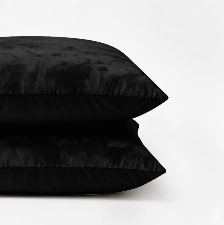 2-PACK Velvet Kussensloop - Zwart