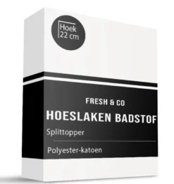 Splittopper Hoeslaken - Badstof - Wit