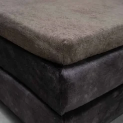 Splittopper Hoeslaken - Badstof - Taupe