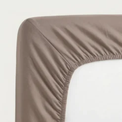 Splittopper Hoeslaken - Egyptisch Katoen Stretch - Taupe