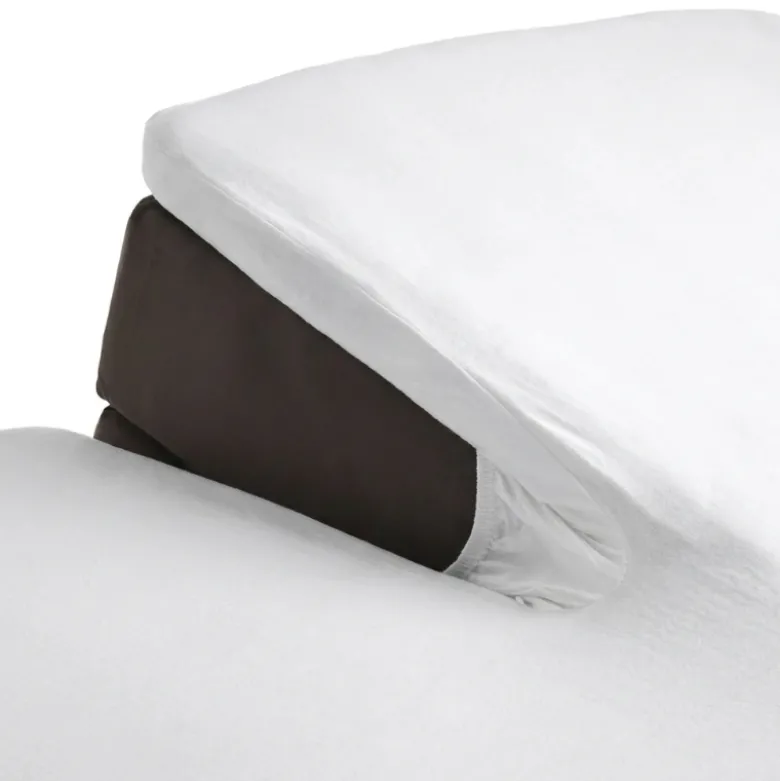 Splittopper Hoeslaken Katoen Flanel - Wit