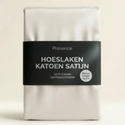 Splittopper Hoeslaken - Katoen Satijn - Crème