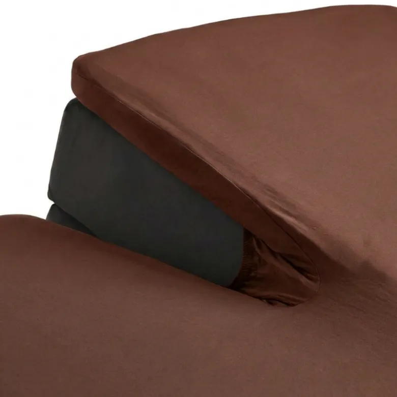 Splittopper Hoeslaken - Katoen Dubbel Jersey - Cognac