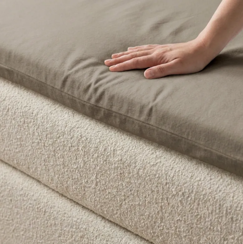 Splittopper Hoeslaken - Katoen Flanel - Taupe