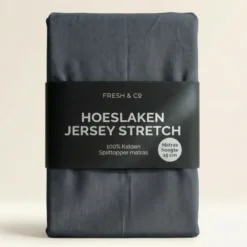 Splittopper Hoeslaken - Katoen Jersey Stretch - Navy