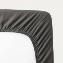 Splittopper Hoeslaken - Katoen Dubbel Jersey - Antraciet