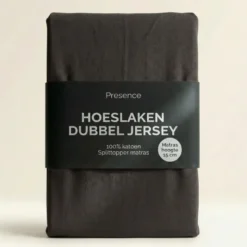 Splittopper Hoeslaken - Katoen Dubbel Jersey - Antraciet