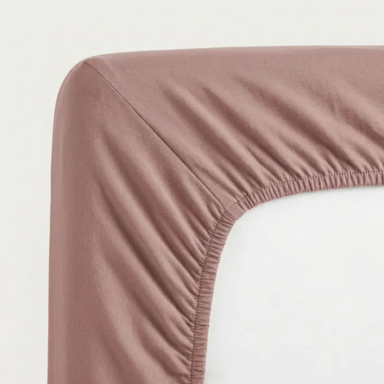 Splittopper Hoeslaken - Katoen Jersey Stretch - Terra