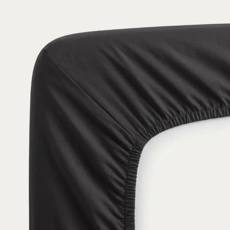 Splittopper Hoeslaken- Mako Jersey Katoen - Antraciet