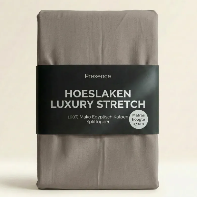 Splittopper Hoeslaken- Mako Jersey Katoen - Taupe