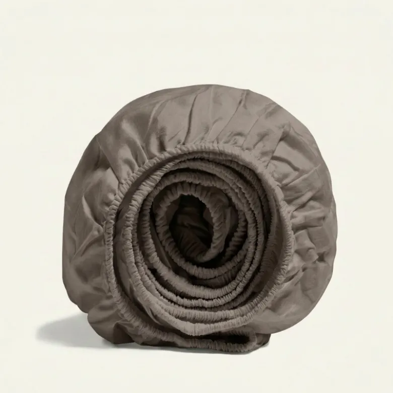 Splittopper Hoeslaken- Mako Jersey Katoen - Taupe