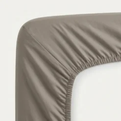 Splittopper Hoeslaken- Mako Jersey Katoen - Taupe