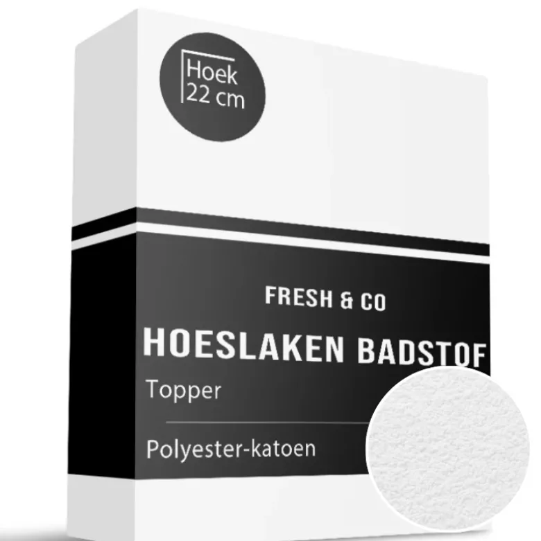 Topper Hoeslaken - Badstof - Wit