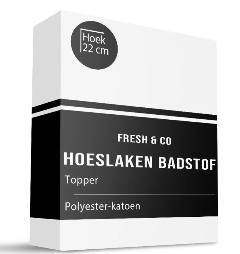 Topper Hoeslaken - Badstof - Wit