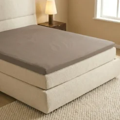 Topper Hoeslaken - Katoen Dubbel Jersey - Taupe