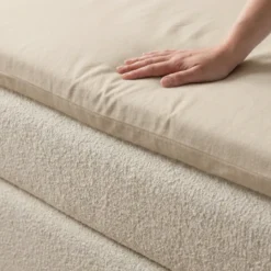 Topper Hoeslaken - Katoen Flanel - Crème
