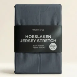 Topper Hoeslaken - Katoen Jersey Stretch - Navy