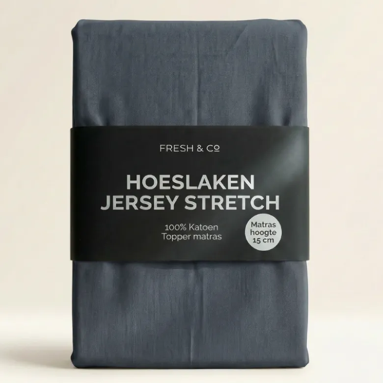Topper Hoeslaken - Katoen Jersey Stretch - Navy