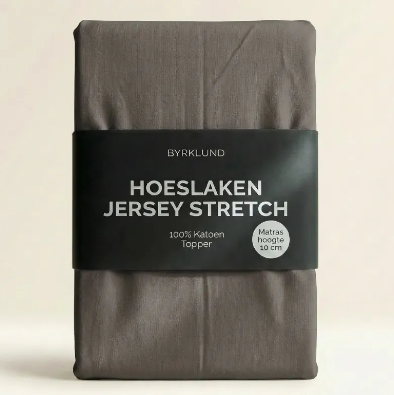 Topper Hoeslaken Katoen - Jersey Stretch - Antraciet